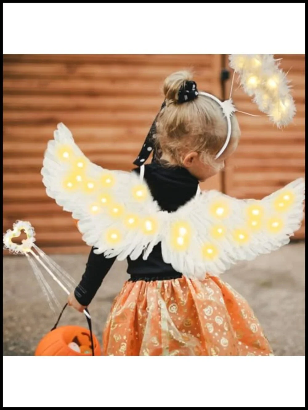 31.5in Light Up Angel Wings Costume for Kids Girls Halloween Christmas